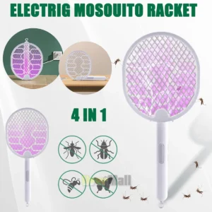 پشه (حشره) کش  برقی راکتی با قابلیت شارژ USB و نور UV مدل 3319