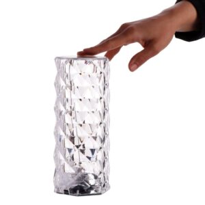 چراغ آباژور استوانه ای 16 رنگ led رومیزی لمسی rose diamond table lamp
