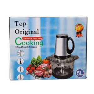 خردکن 5 لیتر دو کاسه شیشه و فلزی کوکینگ