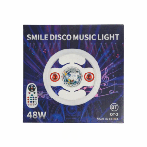 لامپ رقص شهوشمند اسپیکردار مدل SMILE DISCO MUSIC LIGHT OT-2