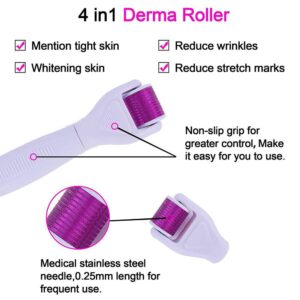 ماساژور دی ار اس مدل derma roller4 in 1 بسته 4 عددی